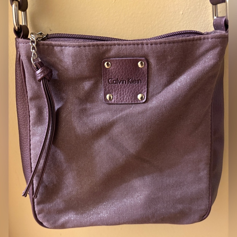 Calvin Klein Shimmering Purple Crossbody Bag